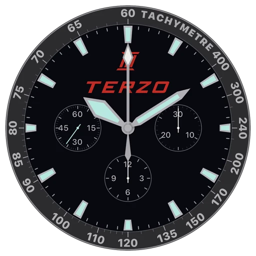 ChronoSet-Zifferblatt Chronograph im hellen Modus