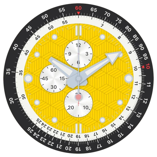 ChronoSet Chronograph premium watch face in light mode