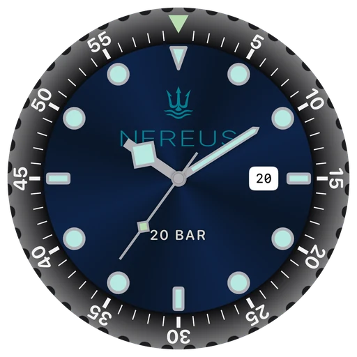 ライトモードの ChronoSet ダイバーウォッチフェイス