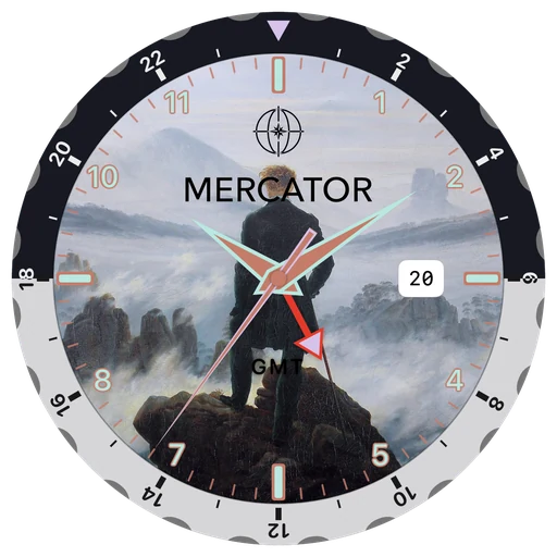Cadran GMT premium ChronoSet en mode clair
