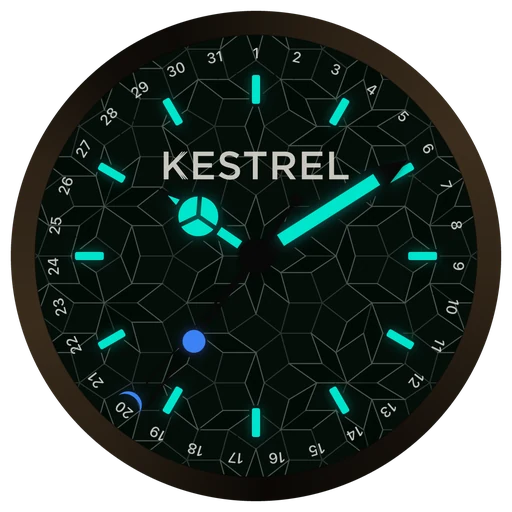ダークモードの ChronoSet プレミアムスポーツウォッチフェイス